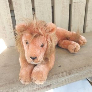 Vintage Dakin 1977 Plush Lion Laying Down 22" Long Life like Stuffed Animal Toy